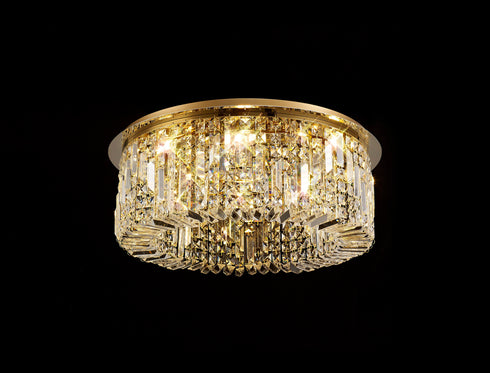 Zula Round Flush Chandelier 8 Light